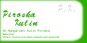 piroska kulin business card